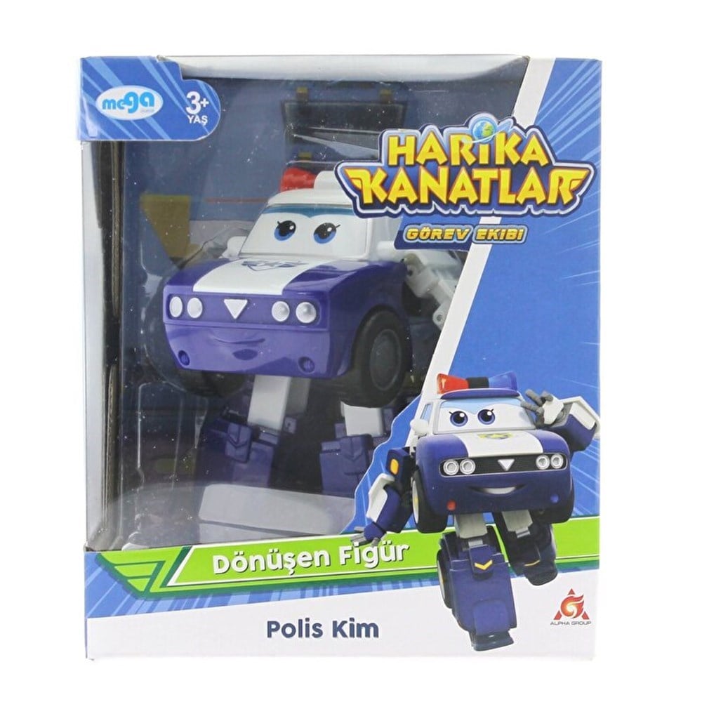 Mega Oyuncak Harika Kanatlar Dönüşen Polis Kim 30233-Kumandasız Arabalar