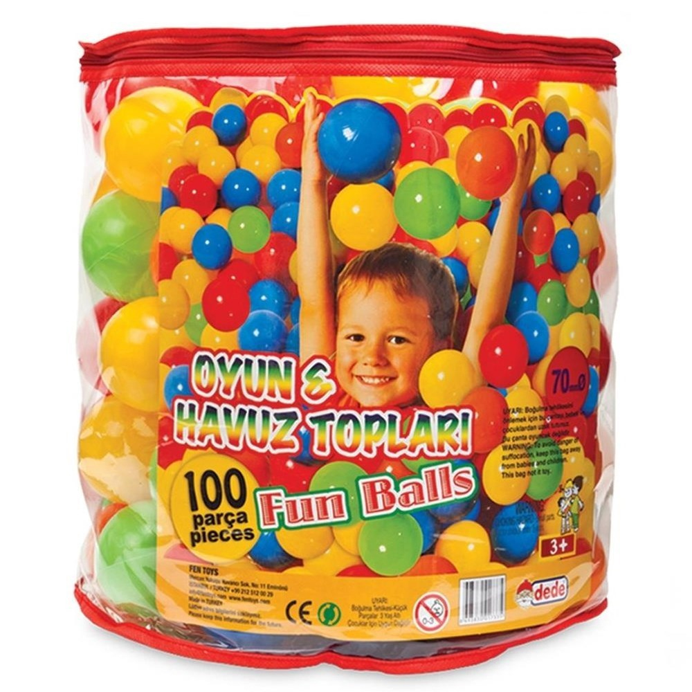 Oyun & Havuz Topu 7 Cm 100 Adet 01733-Deniz ve Havuz Oyuncakları