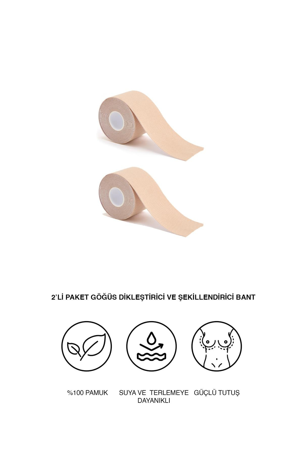 2li Paket Göğüs Dikleştirici Ve Şekillendirici Bant Ten