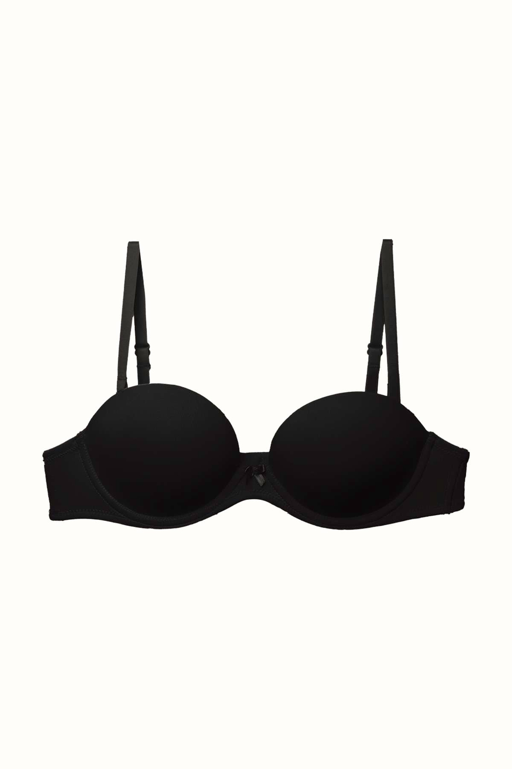 3lü Paket Double Push Up Straplez Yumuşak Kaplı Örme Sütyen C37040 Siyah/Beyaz/Ten