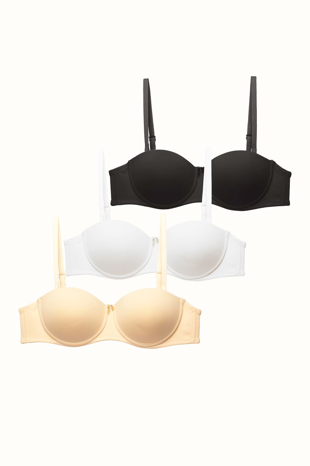 3-Pack Push Up Straples Knitted Bra C37055