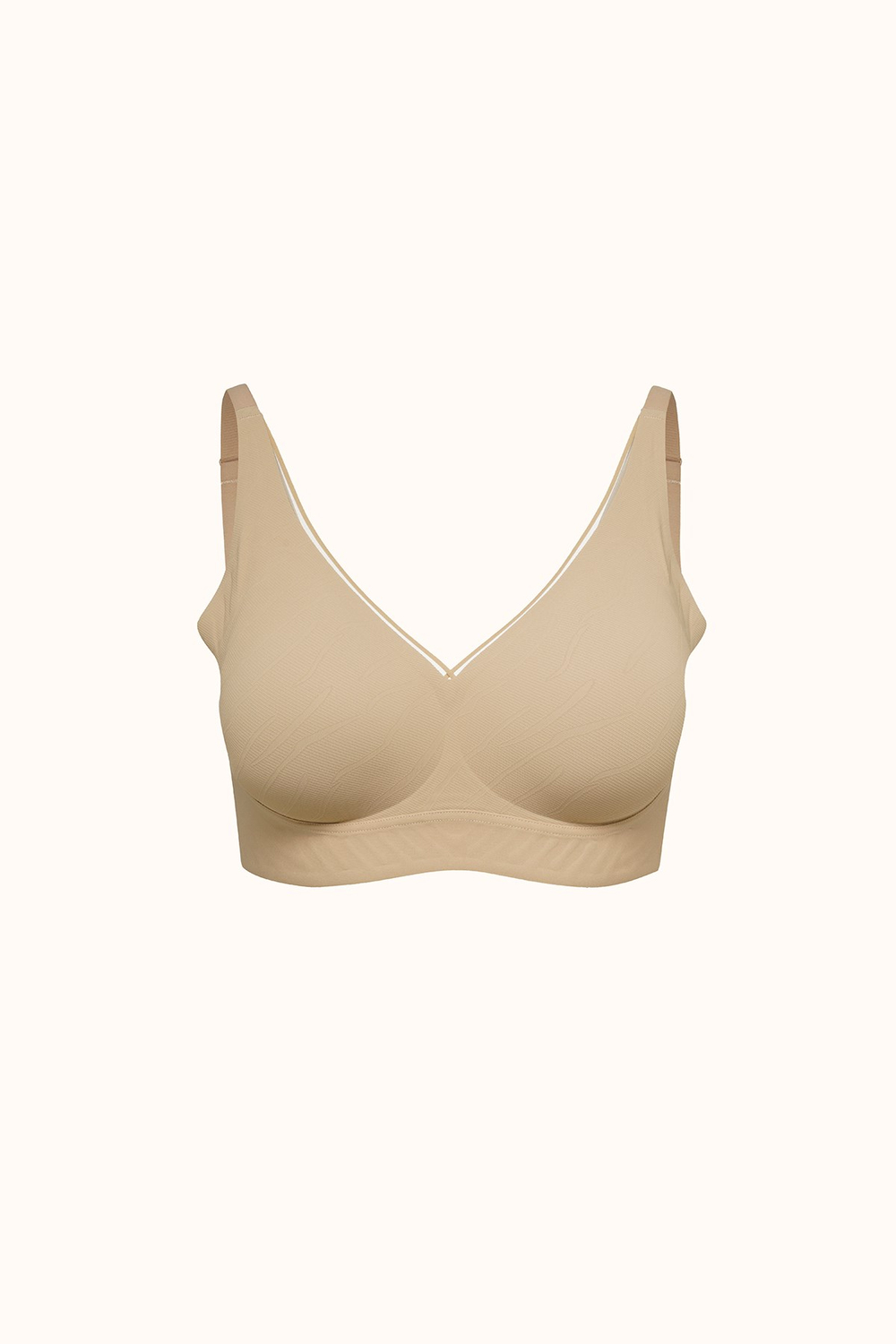 Seamless Laser-Cut Wireless Bra with Removable Pads - Invisible Ultra-Soft Comfort Bralette - Style C26220