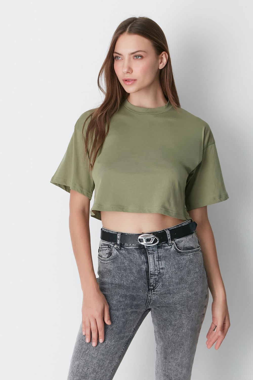 Round Neck 2-Pack Crop T-Shirt 959