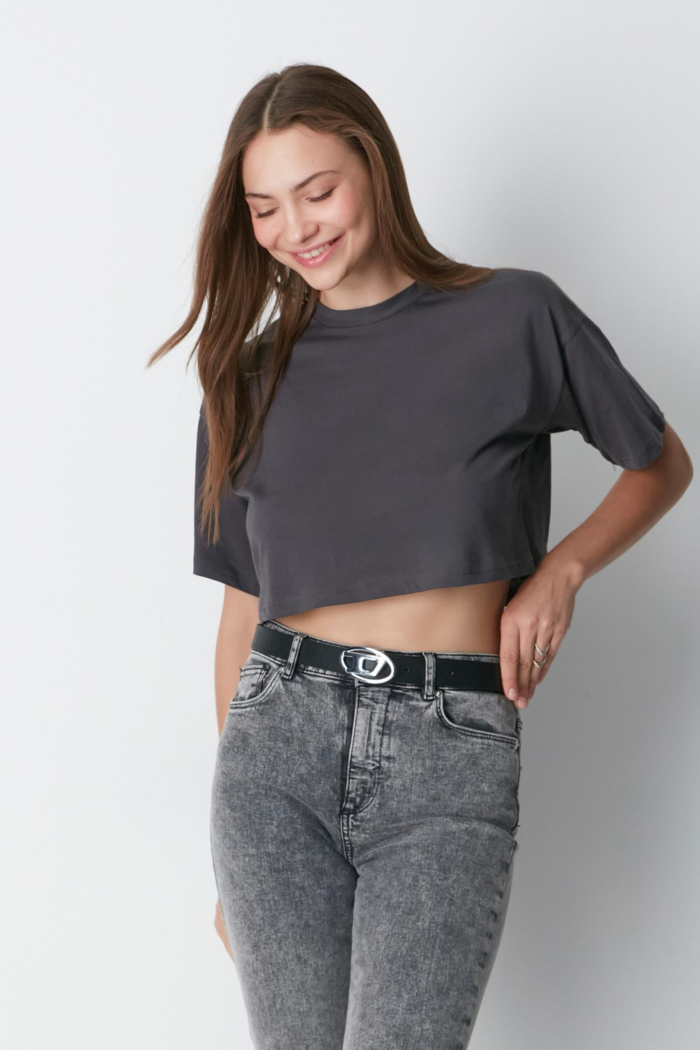 Round Neck 2-Pack Crop T-Shirt 959