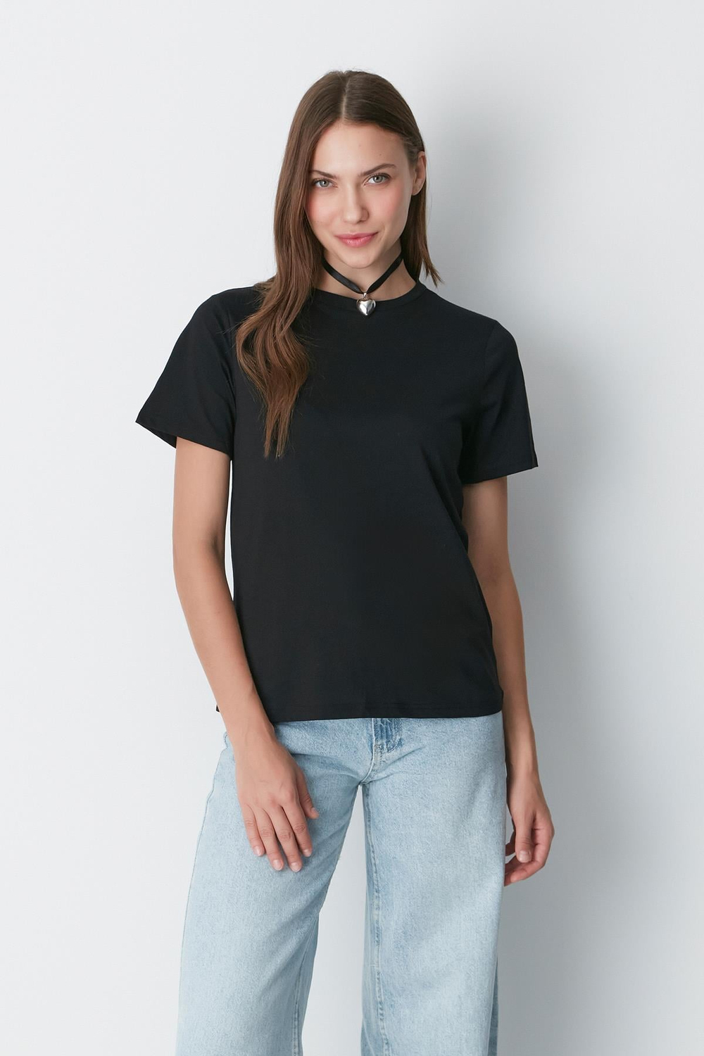 Bisiklet Yaka Kısa Kol 2li Basic T-Shirt 960 Siyah