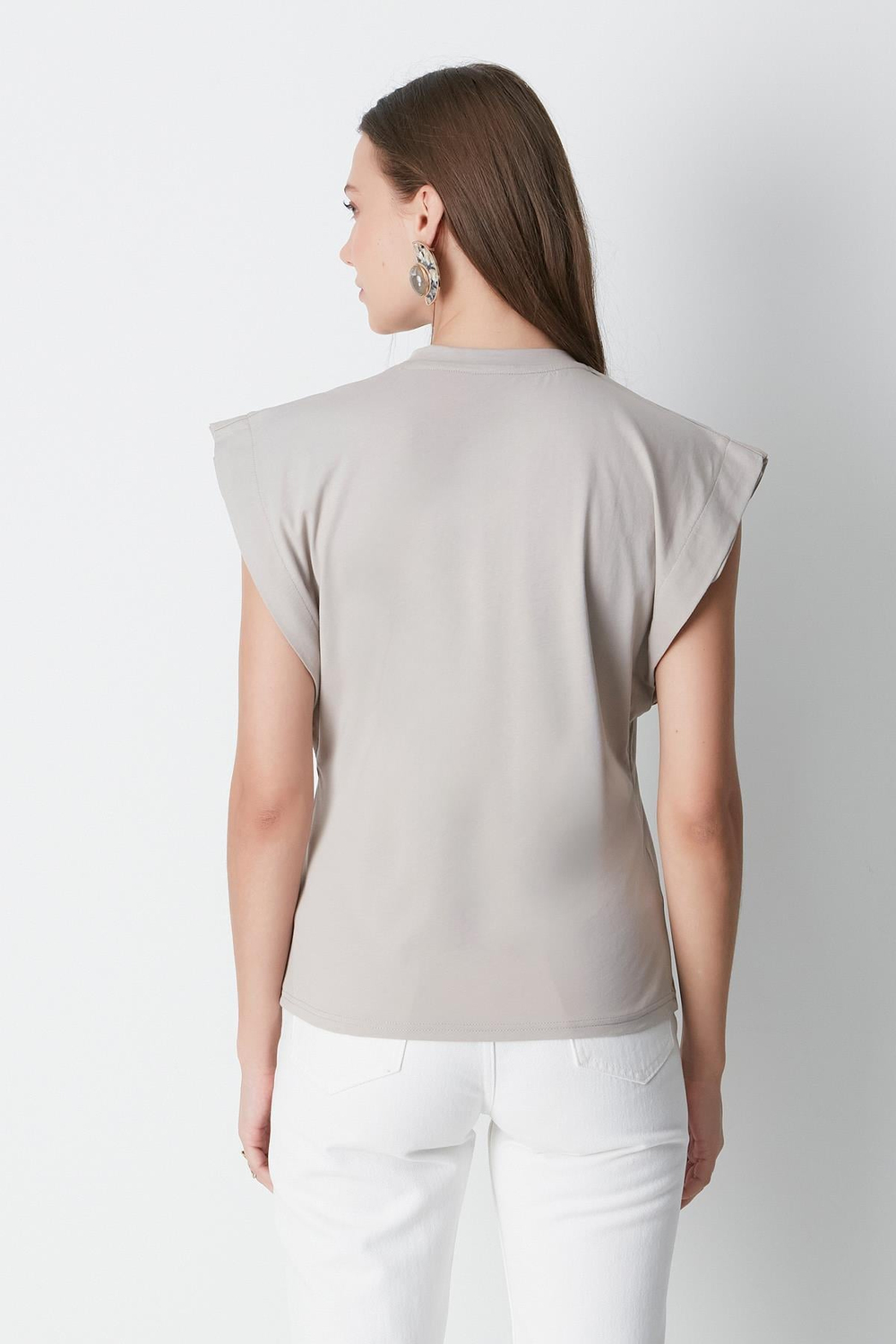 Bisiklet Yaka Kısa Kol 2li Basic T-Shirt 958 Haki/Gri