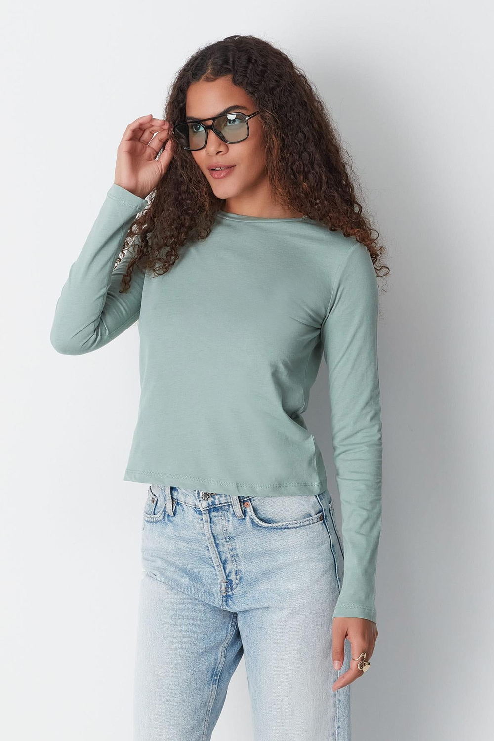 Crew Neck Long Sleeve 2-Pack Basic T-Shirt 955