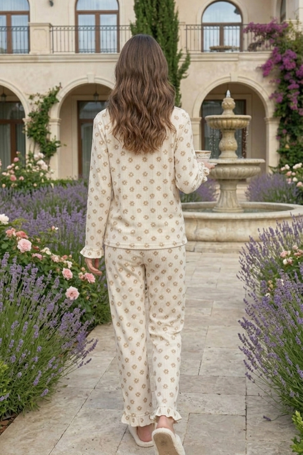 Womens Seersucker Button-Down Pajama Set