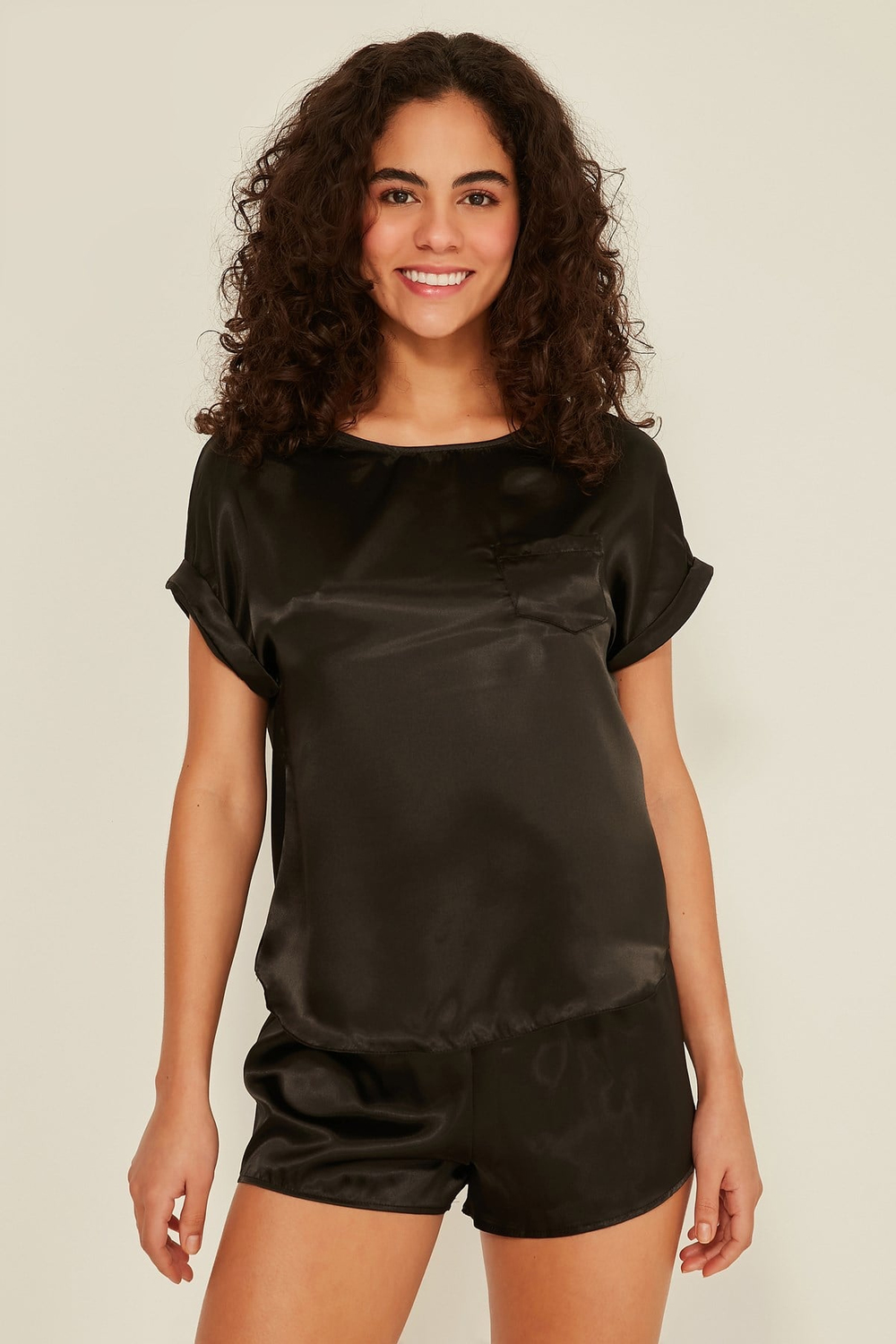 C&City 080 Women Satin Pyjama Set