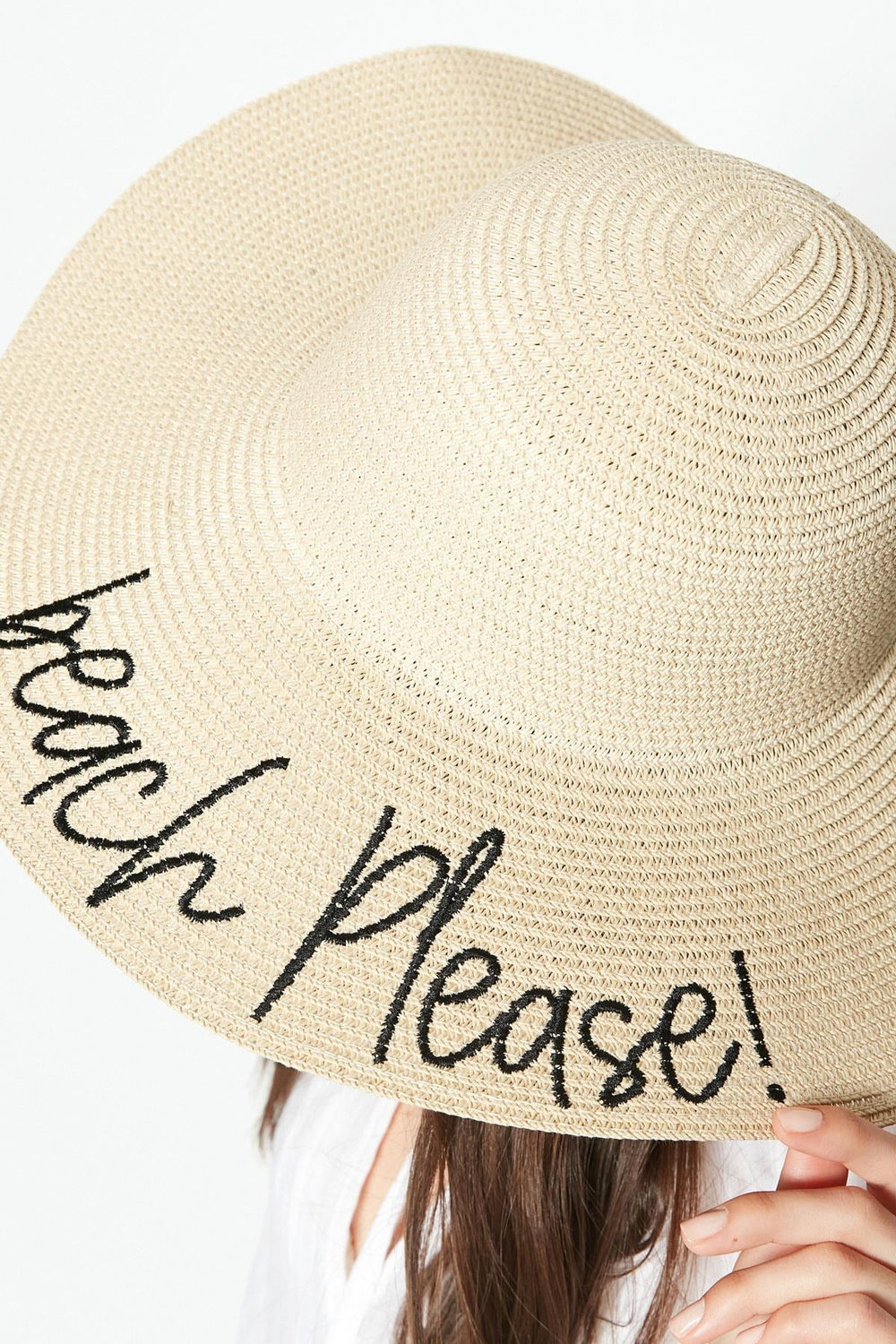 Beach Please Hasır Plaj Şapkası Y8203 Açık Bej