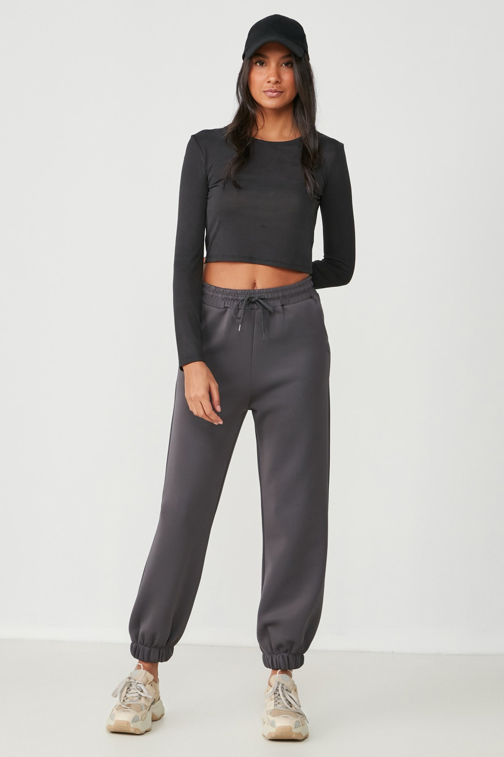 Jogger Lastikli Spor Eşofman Altı 806 Füme