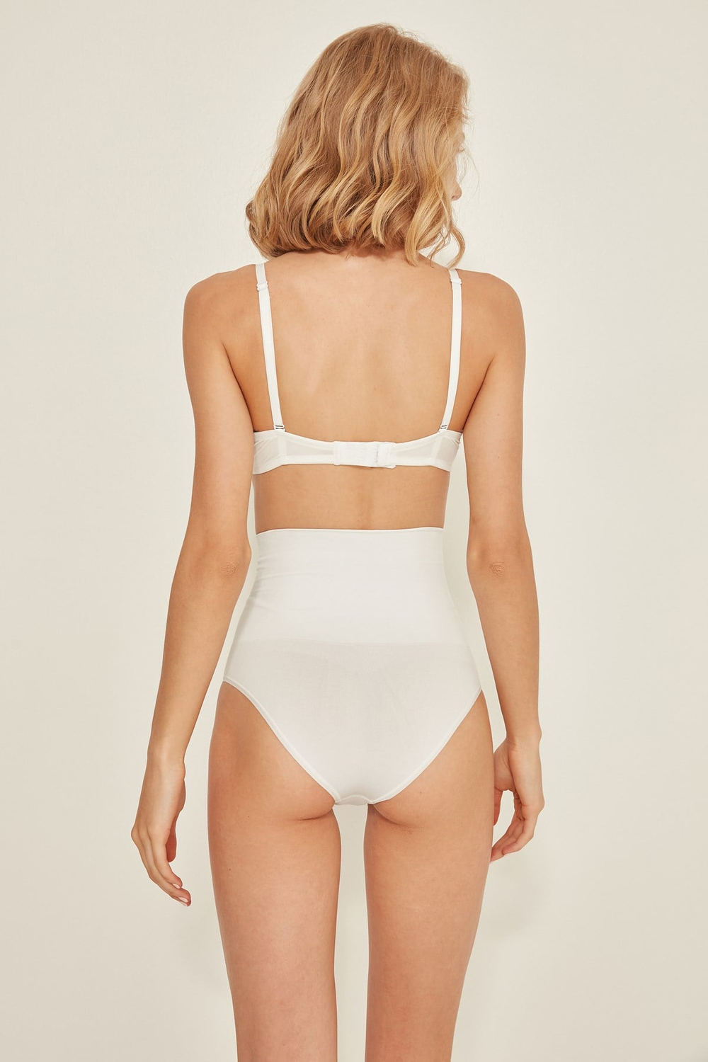 C12039 Dikişsiz Double Slip Korse Beyaz