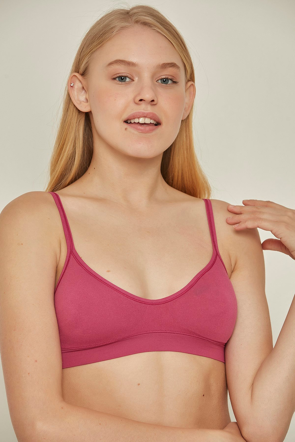 C&City C40201 Pedli Askılı Sütyen Mürdüm