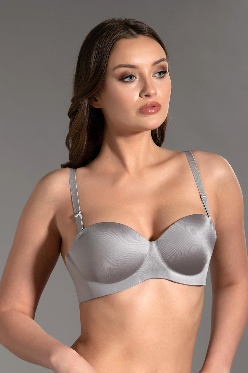 Desteksiz Lazer Soft Kap  Straplez C16050 Gri