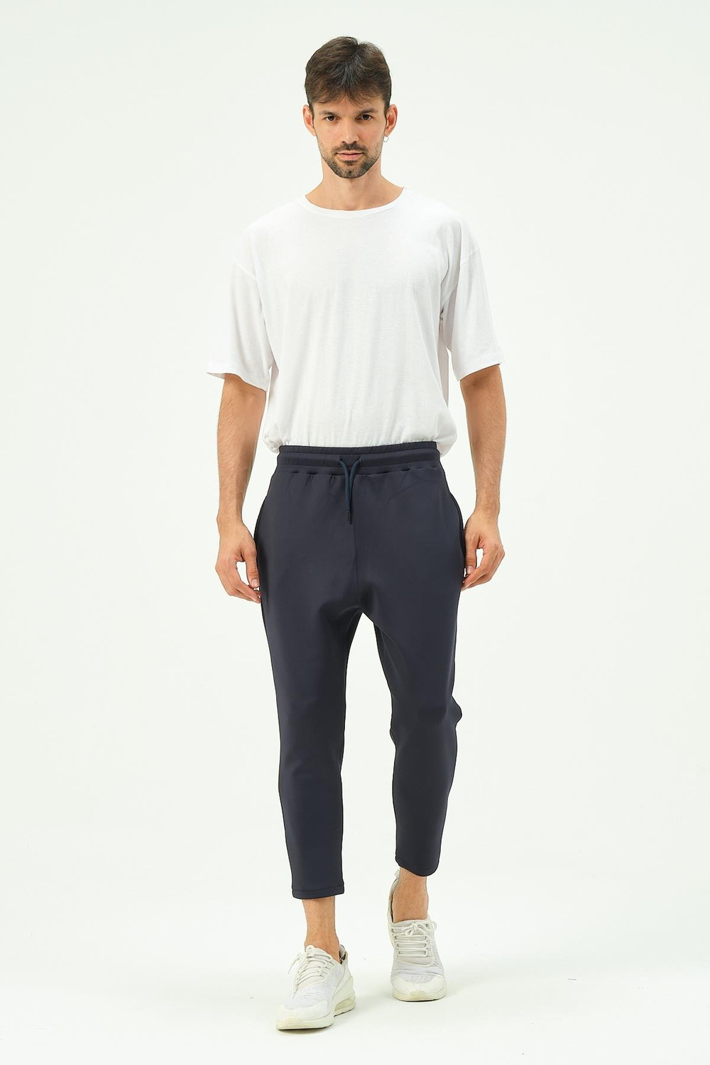 C&City Erkek Bol Kesim Düz Paça Arka Cepli Eşofman Altı 856 Lacivert