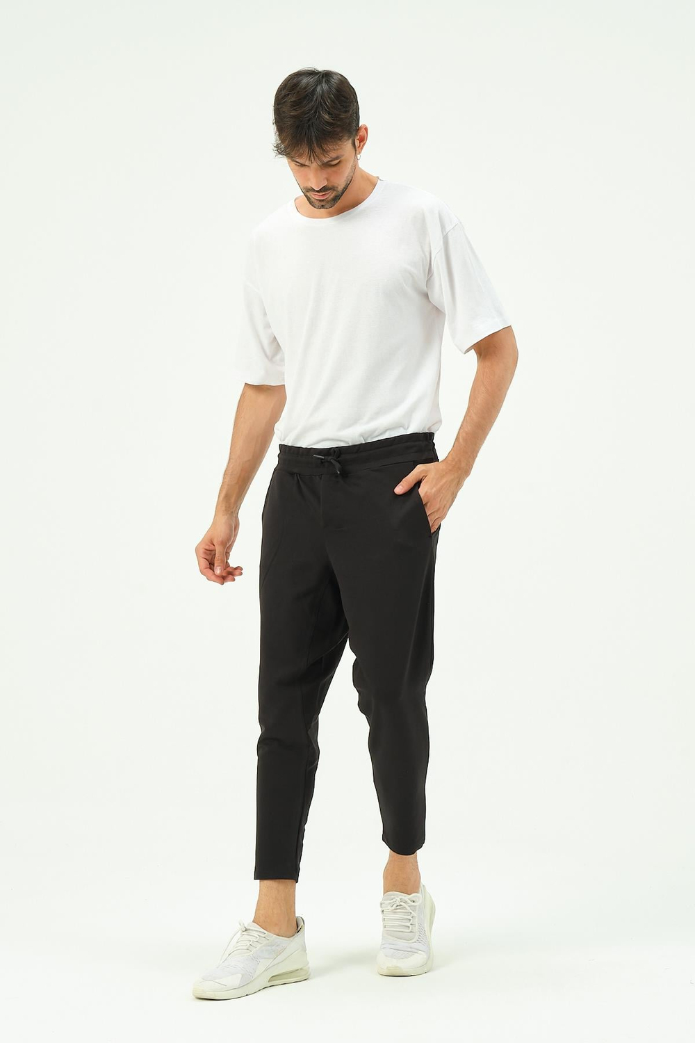 C&City Men Straight Leg Sweatpants with Back Pocket 783