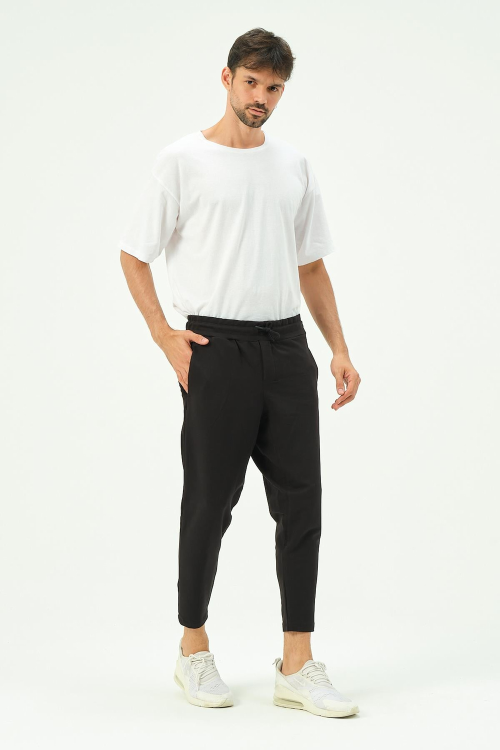 C&City Men Straight Leg Sweatpants with Back Pocket 783