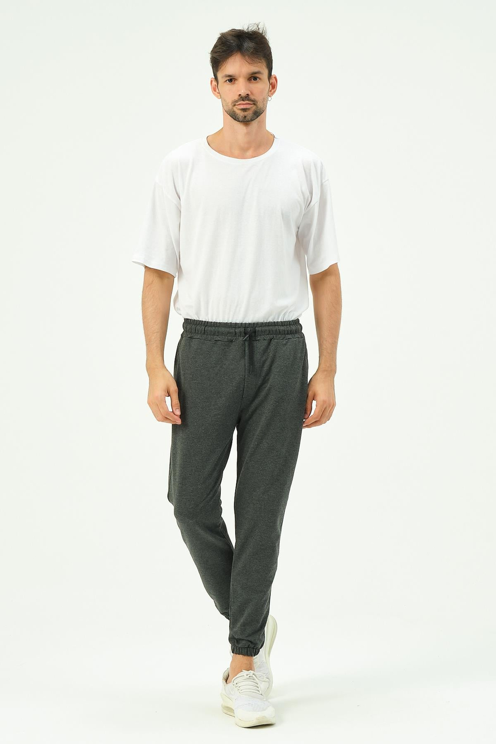 C&City Men Elastic Leg Sweatpants with Side Pockets 781