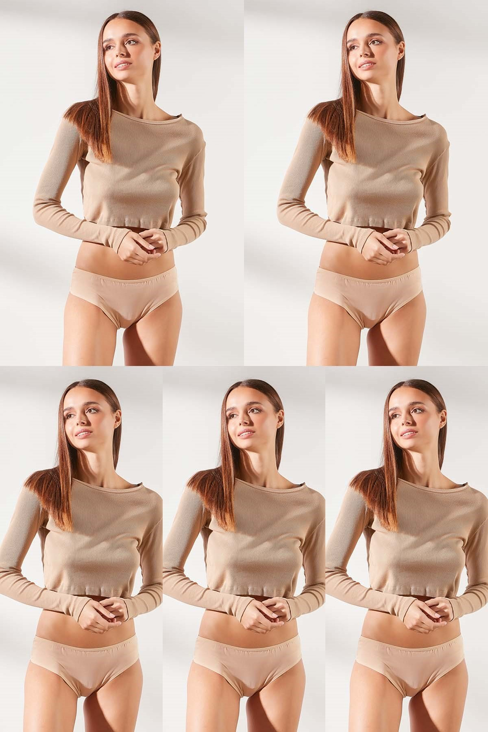 C&City Kadın 5'li Brazilian Külot 590 Ten