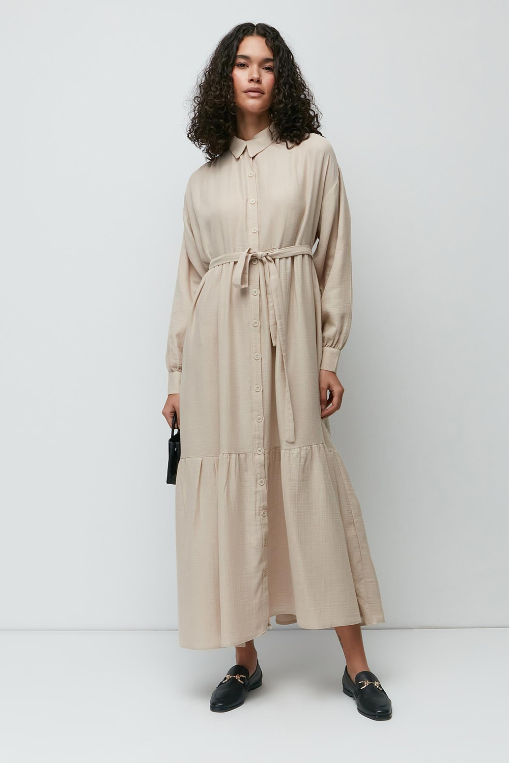 C&City Organic Cotton Muslin Long Sleeve Dress 9128