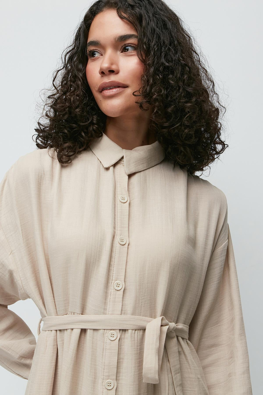 C&City Organic Cotton Muslin Long Sleeve Dress 9128