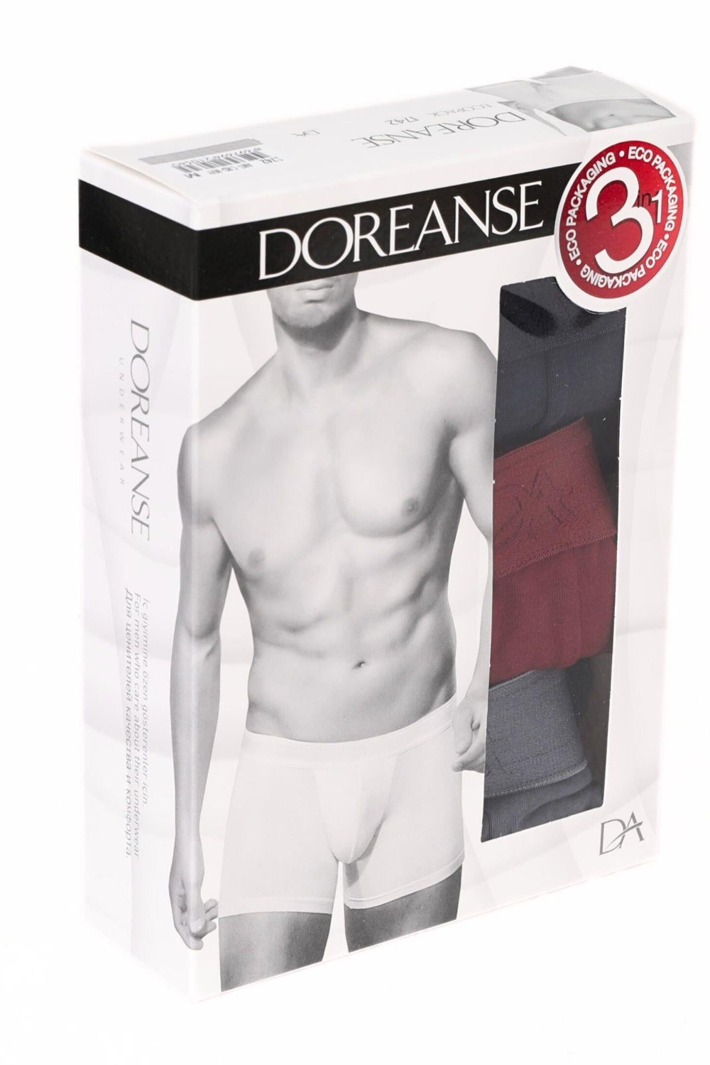 Doreanse 1742 3 Lü Erkek Boxer Beyaz