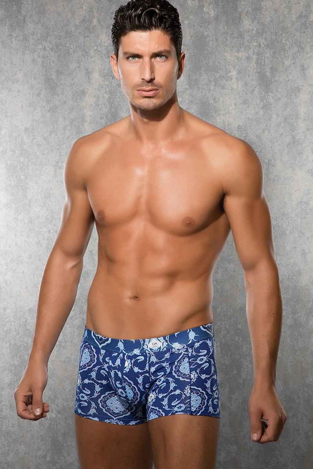 Doreanse 1883 Desenli Erkek Boxer Mavi