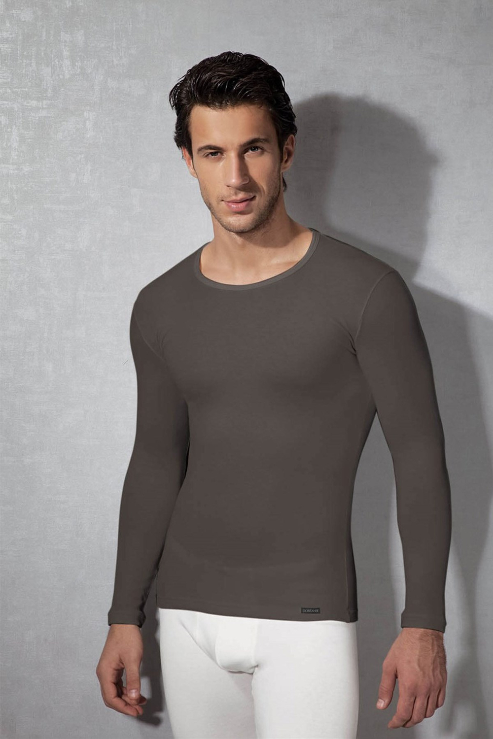 Doreanse 2960 Erkek Termal Kollu T-Shirt Füme