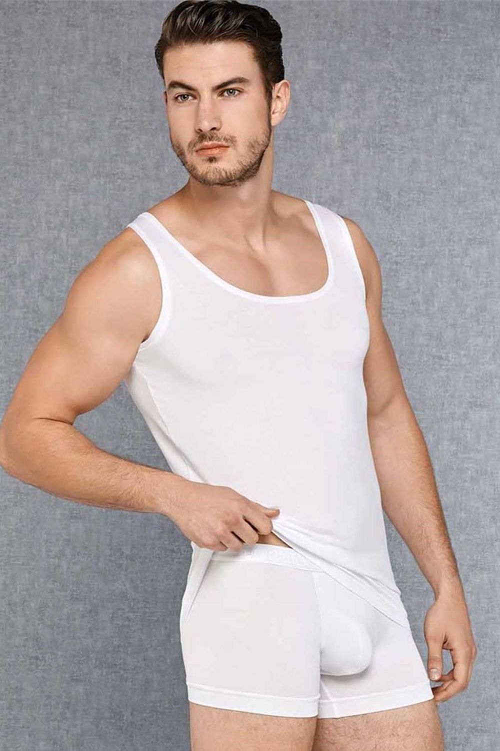 Doreanse 3000 2 Li  Erkek Atlet Boxer Takım Beyaz
