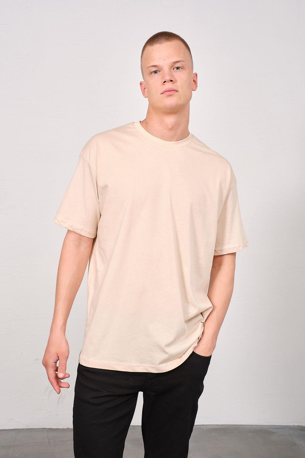 Mens Bicycle Neck 2-Pack Oversize Basic T-Shirt 991