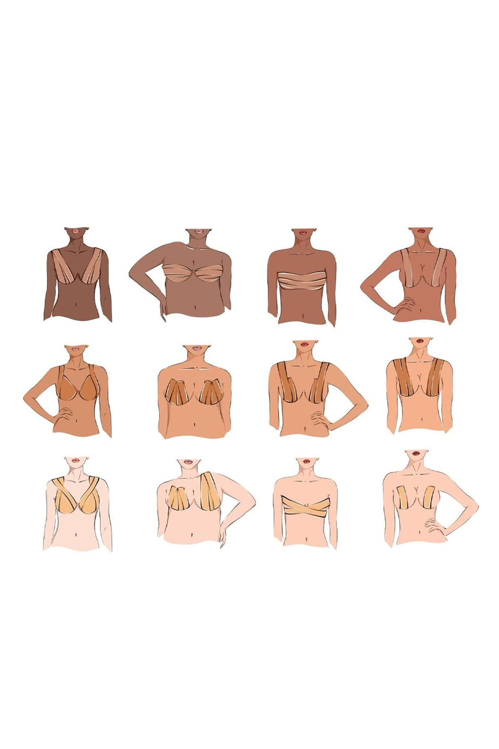 Breast Lifting and Shaping Tape Dark