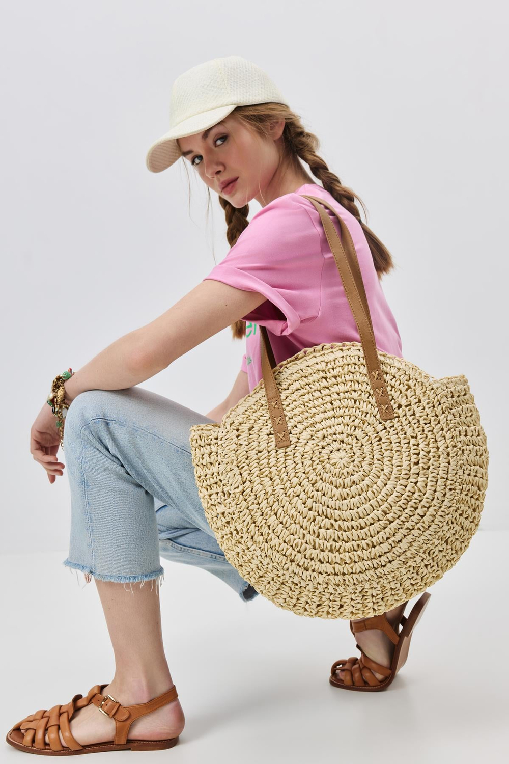 Straw Shoulder Bag Y9207