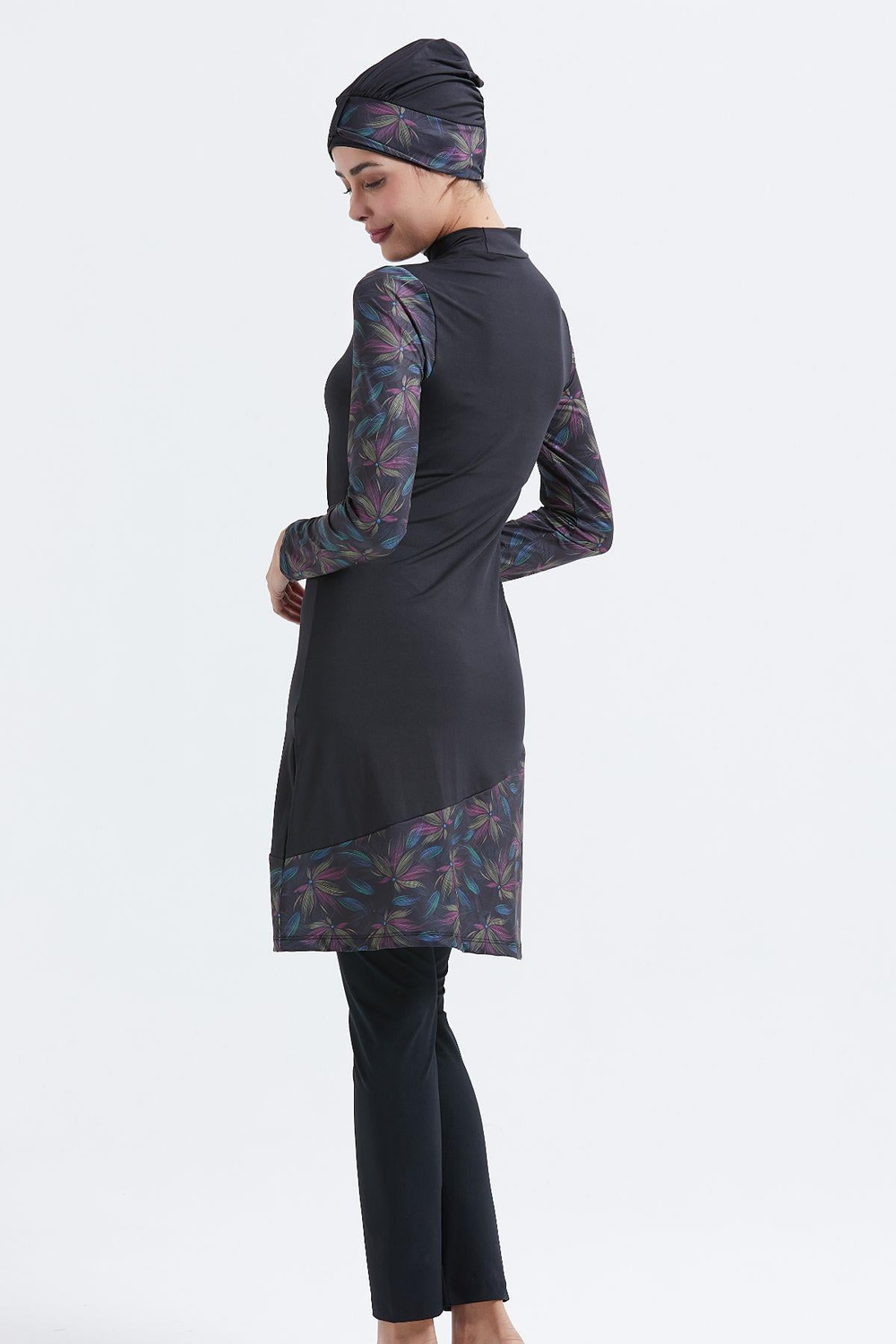 Belt Detail Fully Covered 4-Piece Burkini C12011