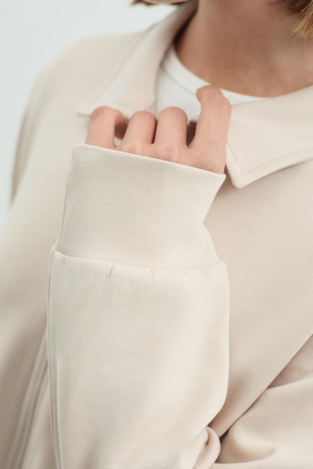 Pure Touch Fermuarlı Sweat CC7002 Bej
