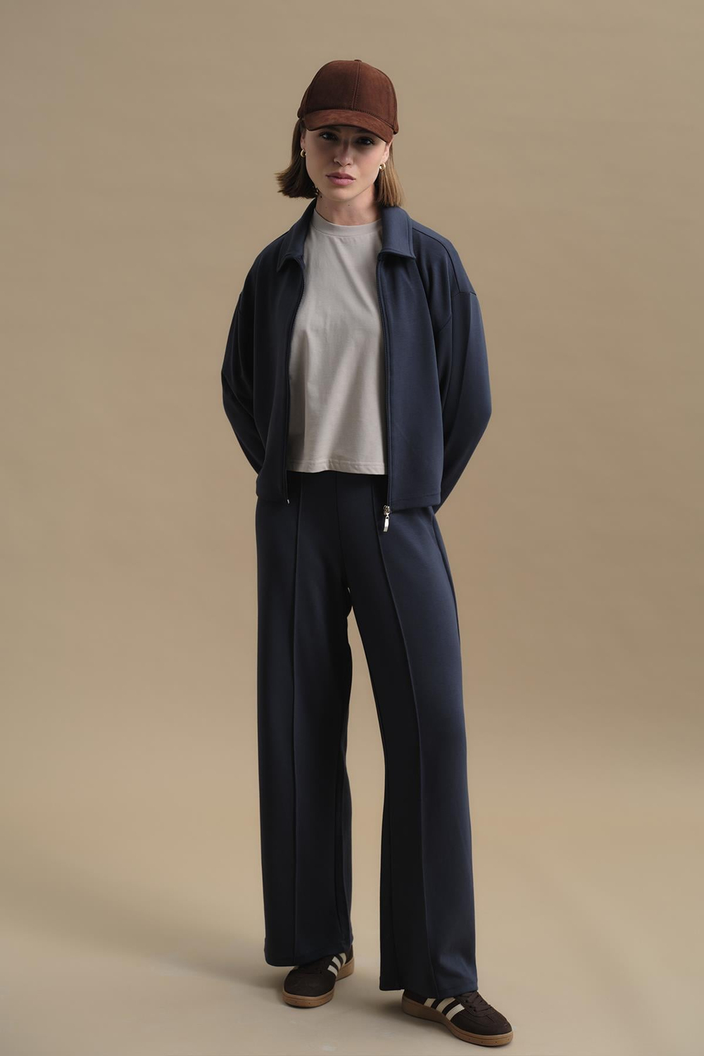 Pure Touch Fermuarlı Sweat CC7002 Füme