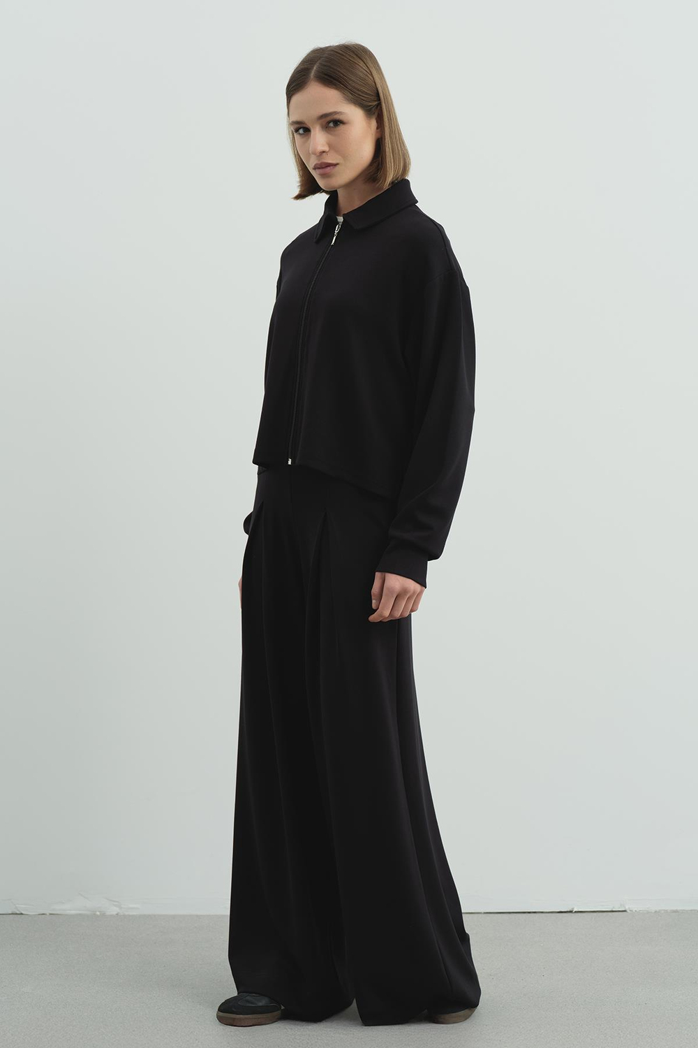 Pure Touch Fermuarlı Sweat CC7002 Siyah