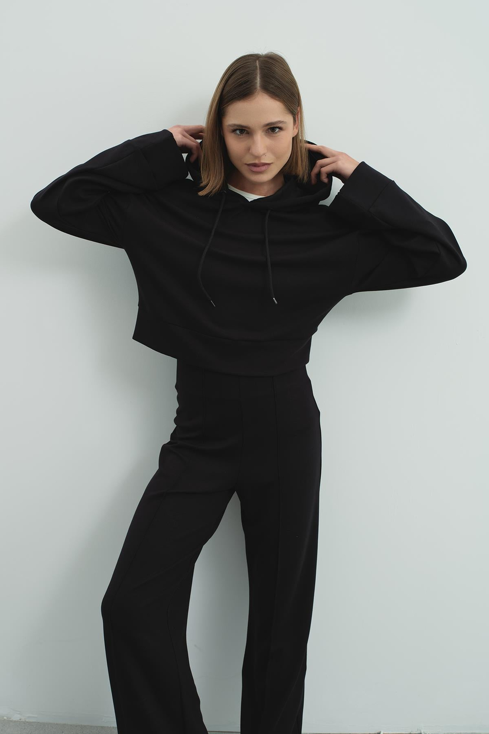 Pure Touch Kapüşonlu Sweat CC7004 Siyah