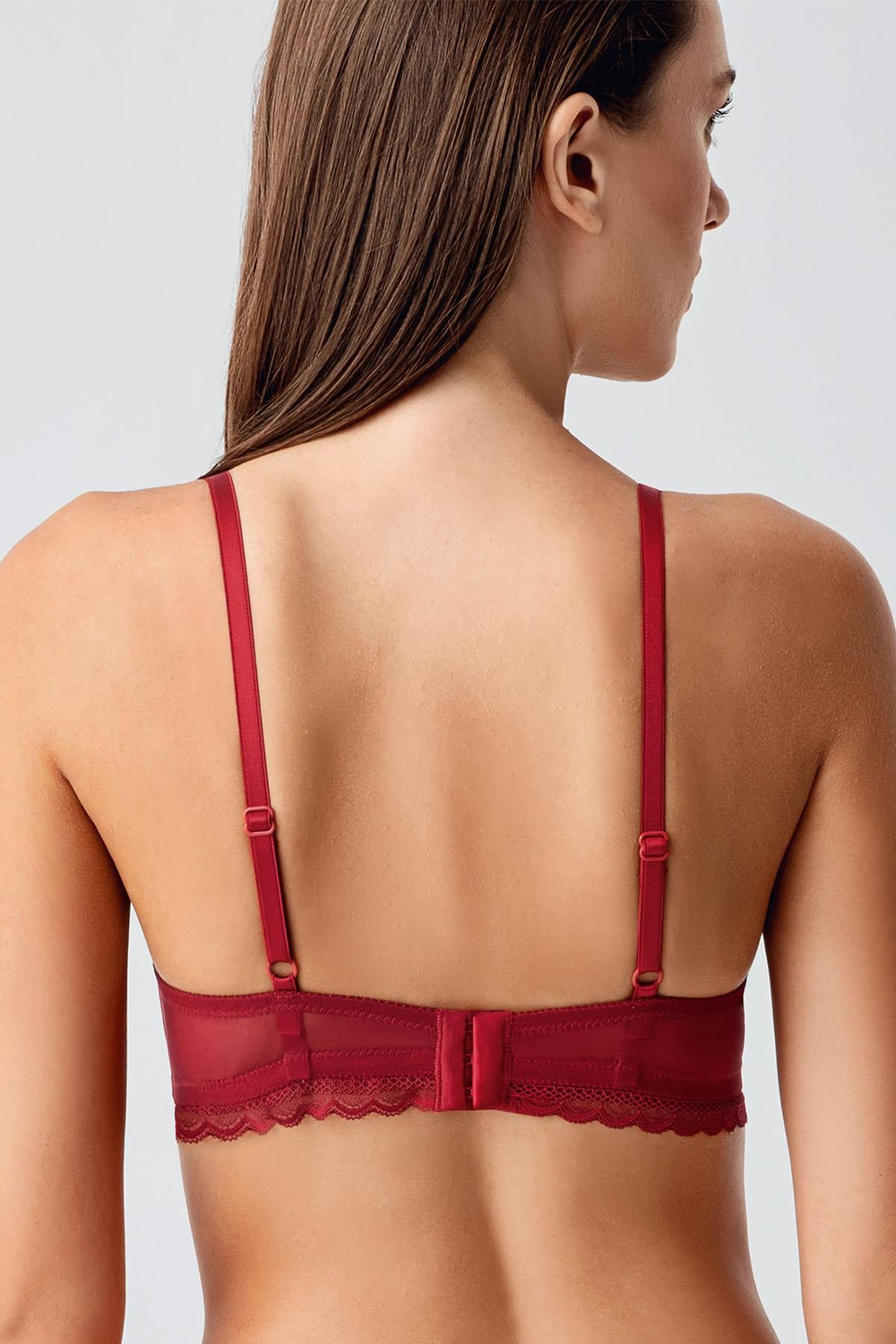 Push Up Dantel Detaylı Sütyen C18395 Bordo