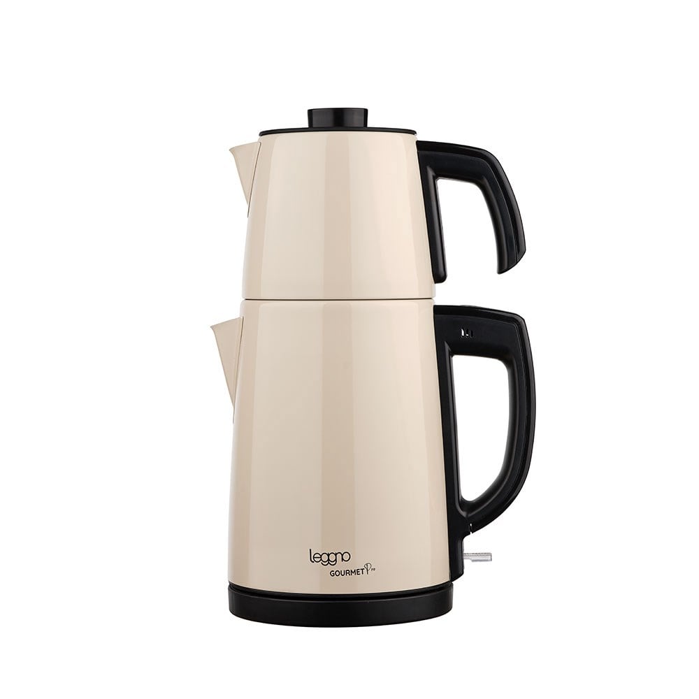 Leggno Gourmet Pro Paslanmaz Çelik Çay Makinesi Krem