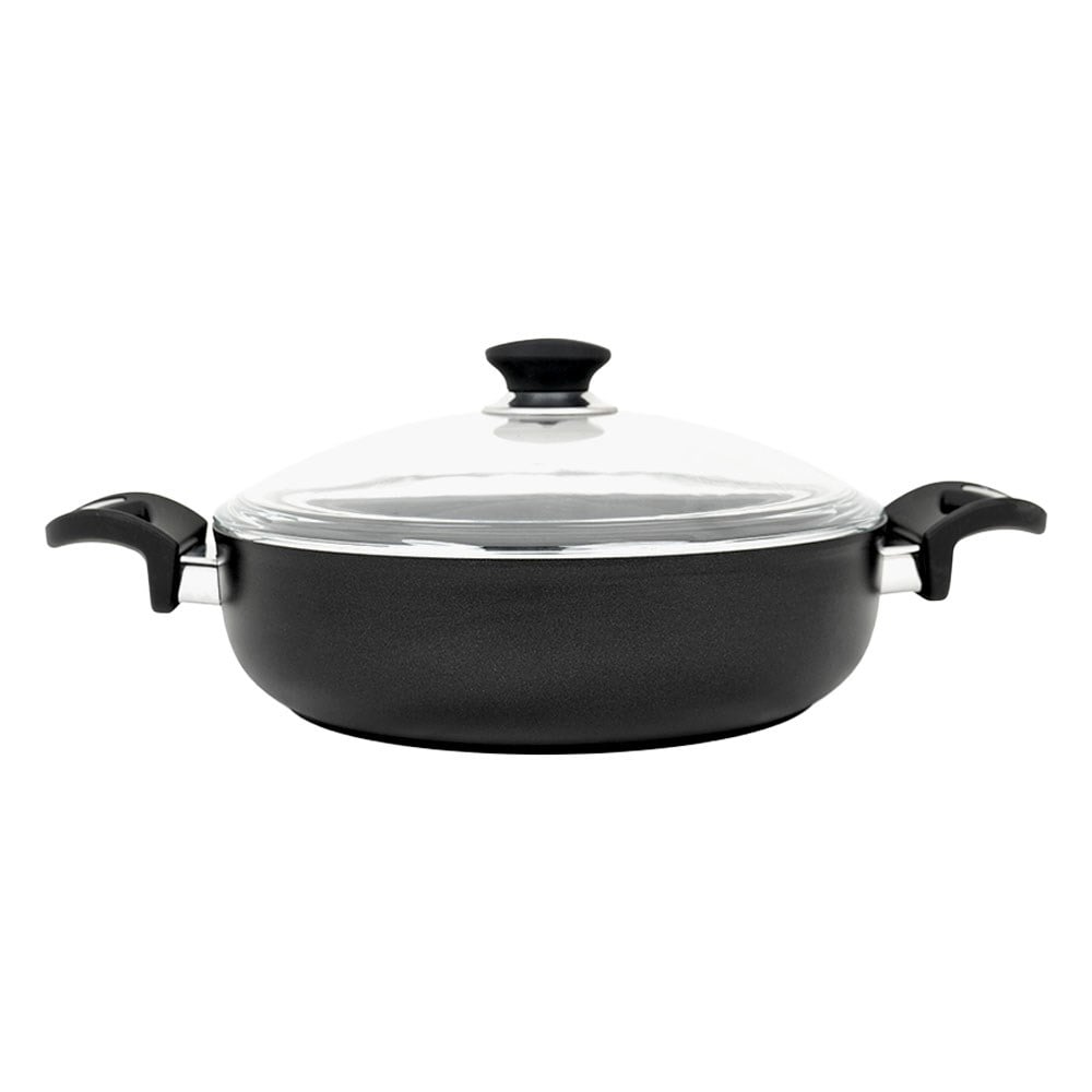 Leggno Granit Sığ Pilav Tenceresi 26 cm Siyah