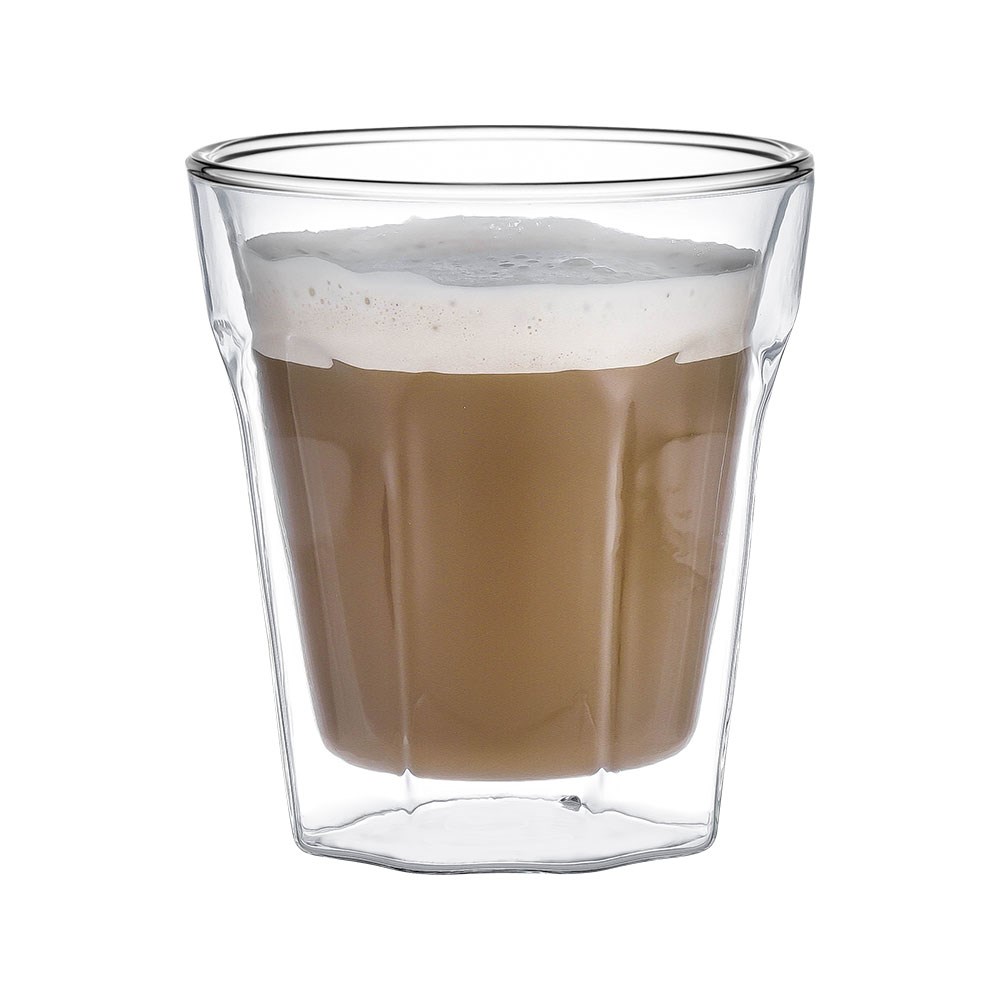 Leggno Vetro Çift Cidarlı Cam Espresso Bardağı 2'li 80 ml