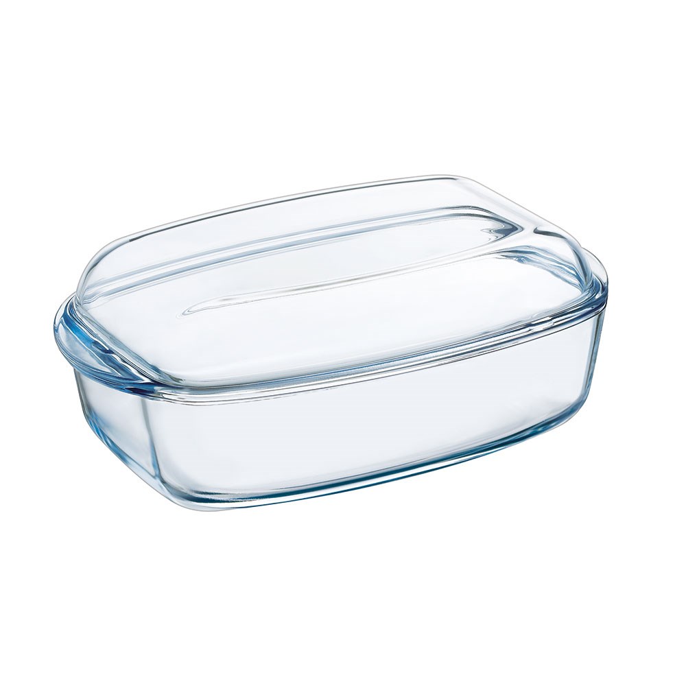 Pyrex Rectangular Dikdörtgen Kapaklı Cam Fırın Kabı 33 x 20 cm