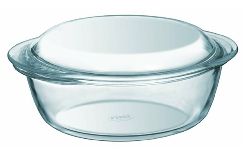 Pyrex Yuvarlak Cam Kapaklı Fırın Kabı 3 L