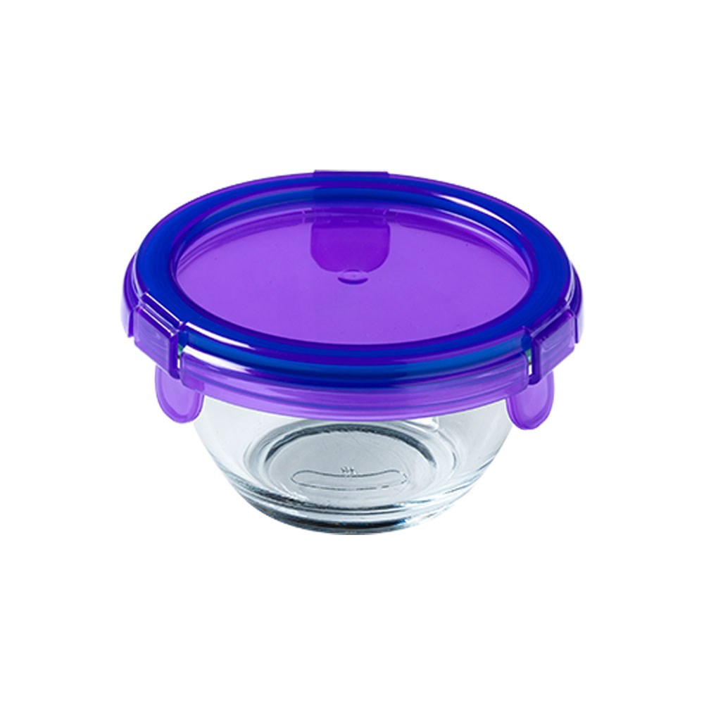 Pyrex Yuvarlak Kapaklı Saklama Kabı 200 ml Mor