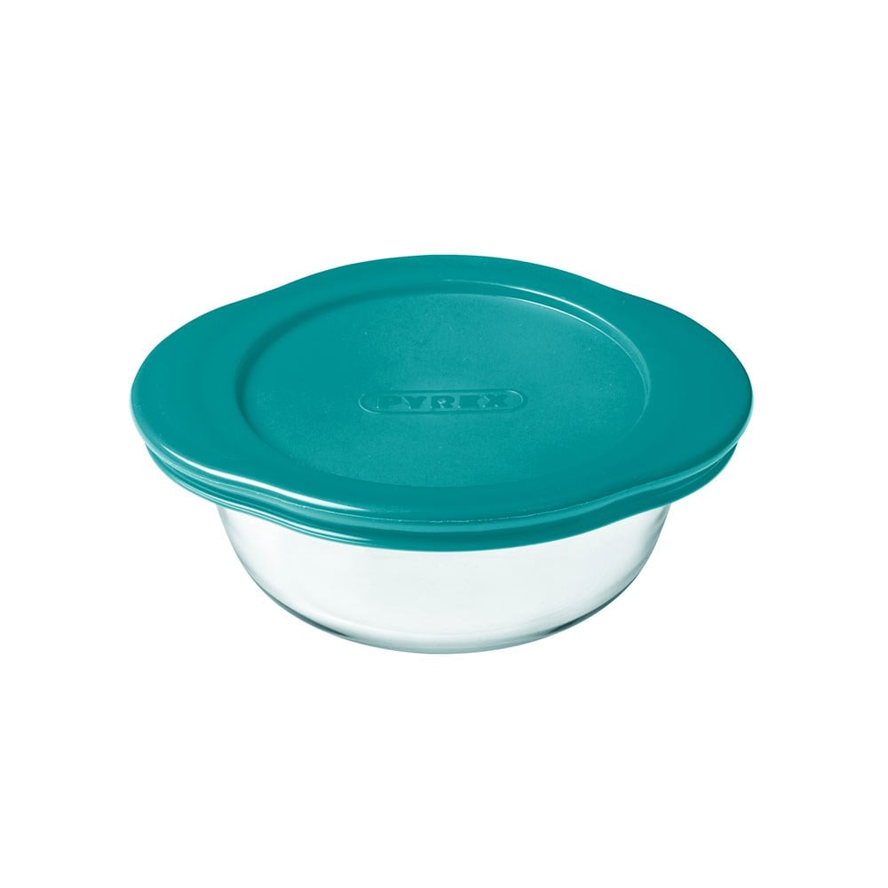 Pyrex Yuvarlak Kapaklı Saklama Kabı Yeşil 2.3 L