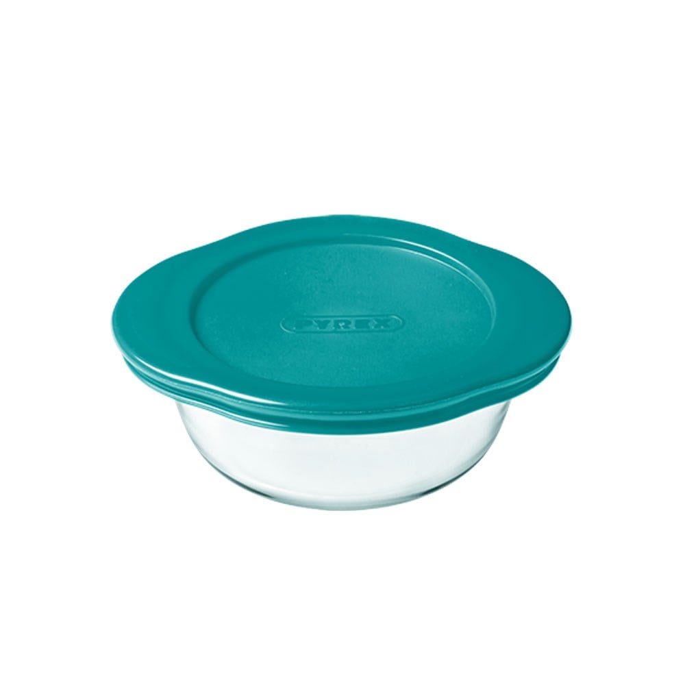 Pyrex Yuvarlak Kapaklı Saklama Kabı Yeşil 1 L