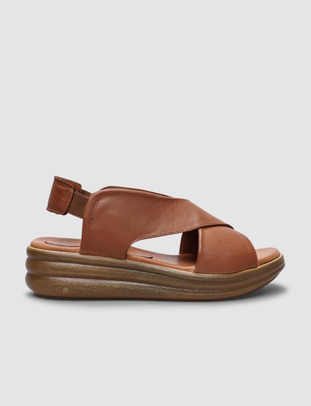 %100 Hakiki Deri Taba Kadın Sandalet