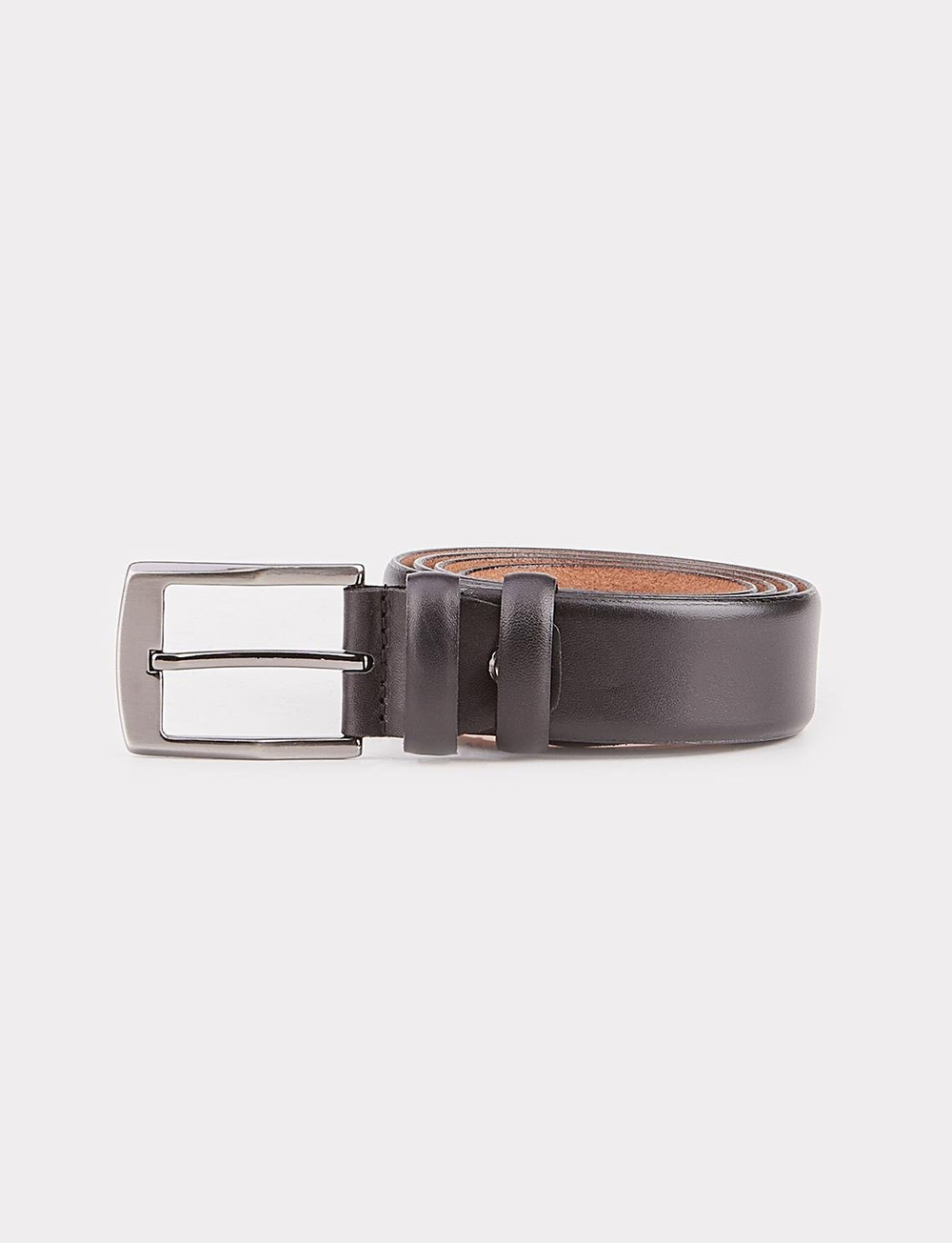 Men Black Genuine Leather Belt