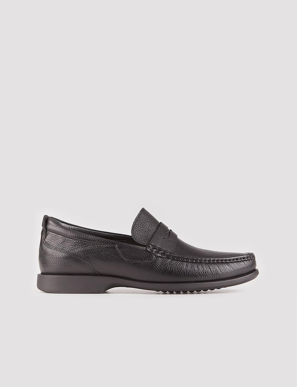 Hakiki Deri Siyah Erkek Günlük Loafer Ayakkabı