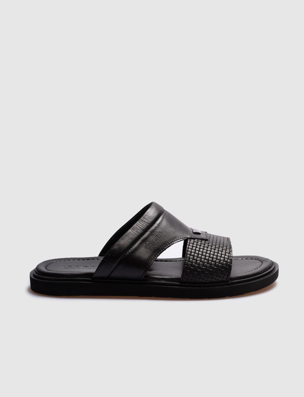 Hakiki Deri Siyah Erkek Günlük Terlik